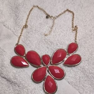 Elegant Red Teardrop Necklace